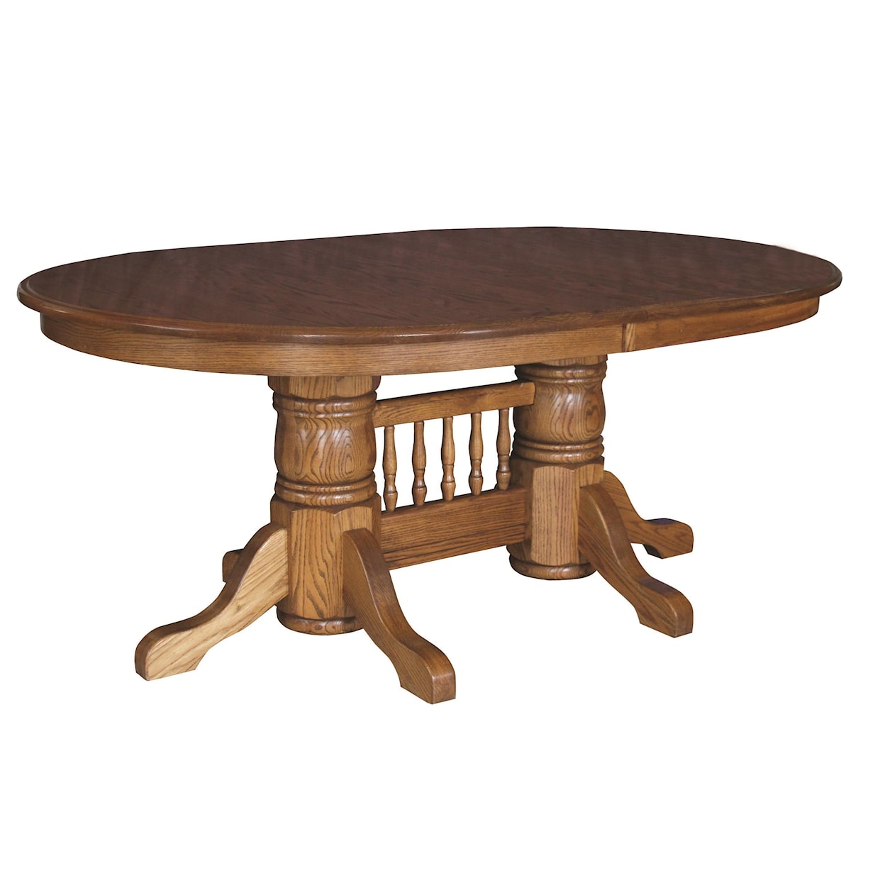 Wayside Custom Furniture Kountry Knob Standard Double Pedestal Table