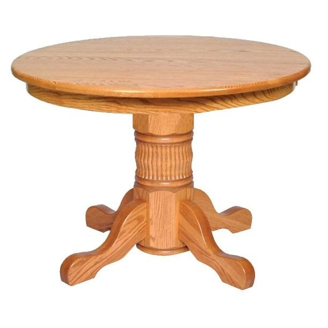 Wayside Custom Furniture Kountry Knob Traditional Tulip Single Pedestal Table