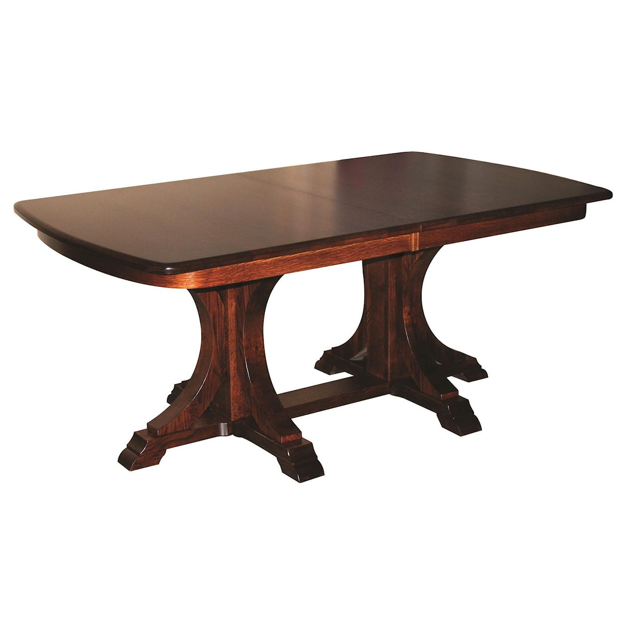 Wayside Custom Furniture Kountry Knob Buckeye Double Pedestal Table