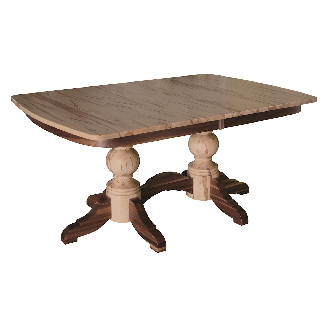 Wayside Custom Furniture Kountry Knob Kowan Double Pedestal Table