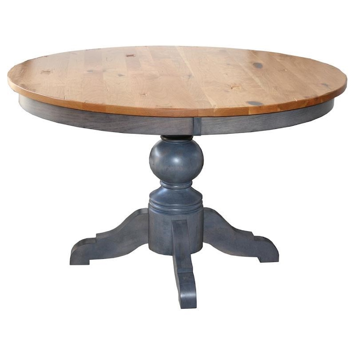 Wayside Custom Furniture Kountry Knob Kowan Single Pedestal Table