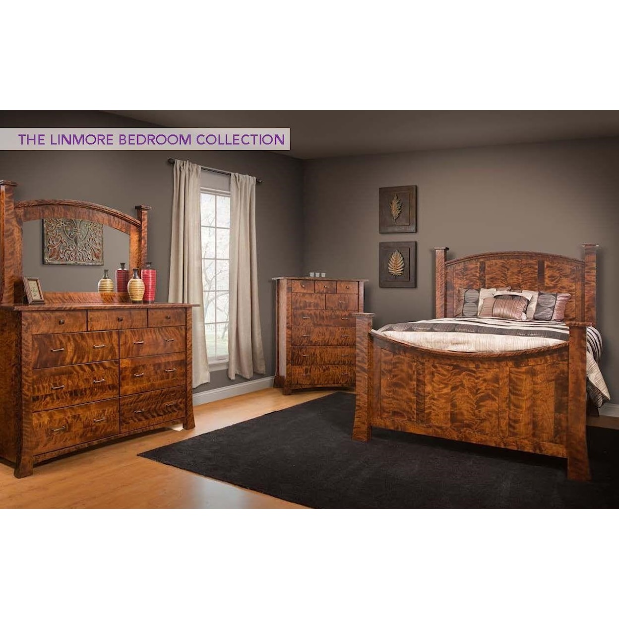 Wayside Custom Furniture Linmore 4pc Queen Bedroom Group