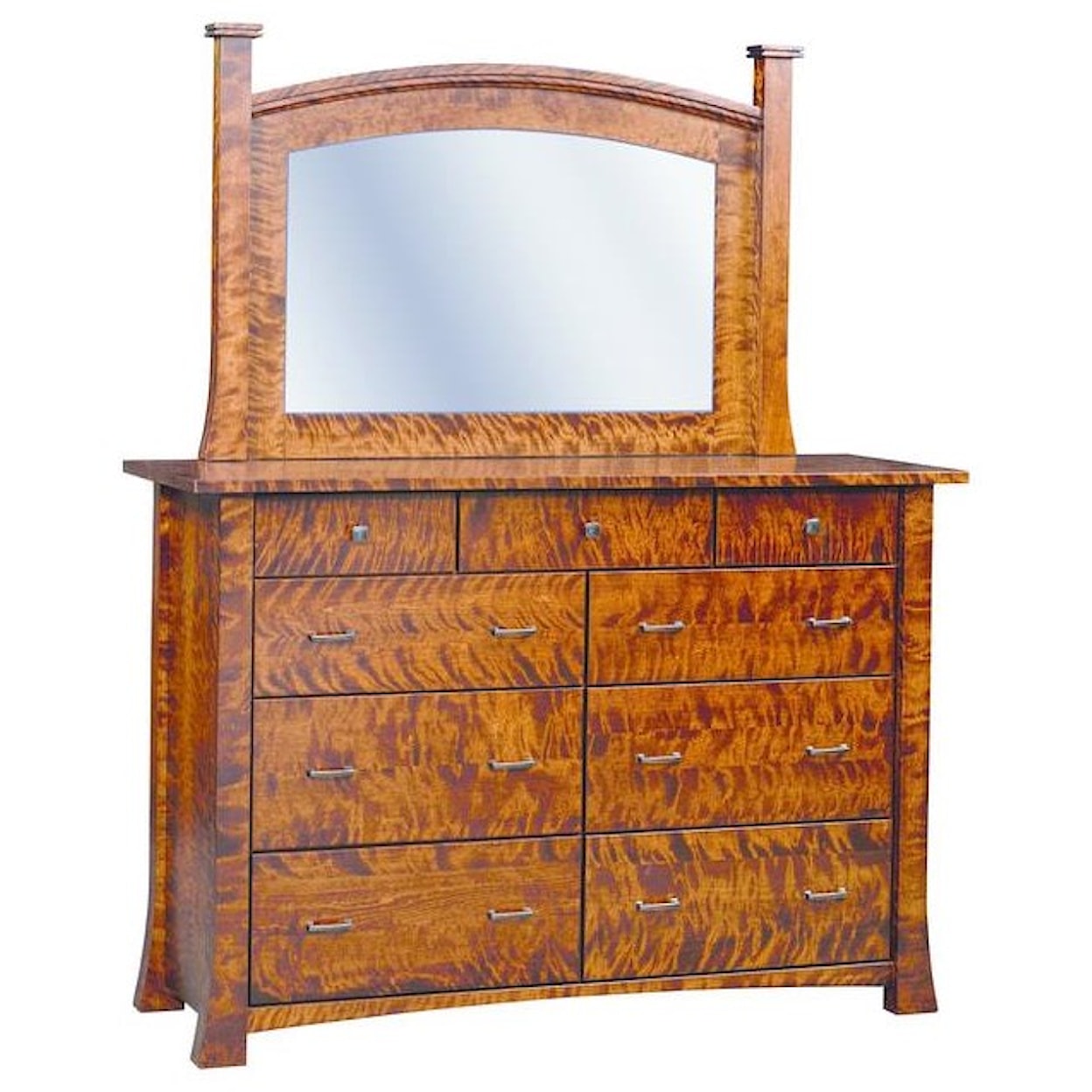 Wayside Custom Furniture Linmore 9 Drawer Dresser & Mirror