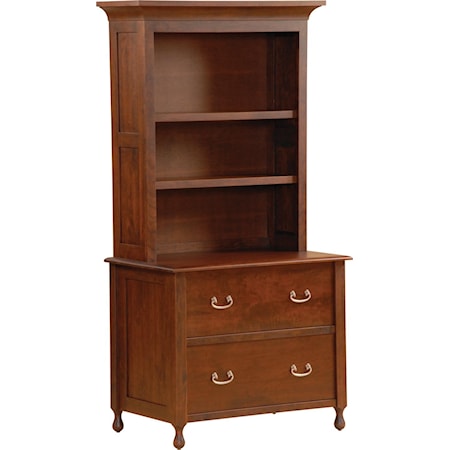 36" Lateral File With Bookcase