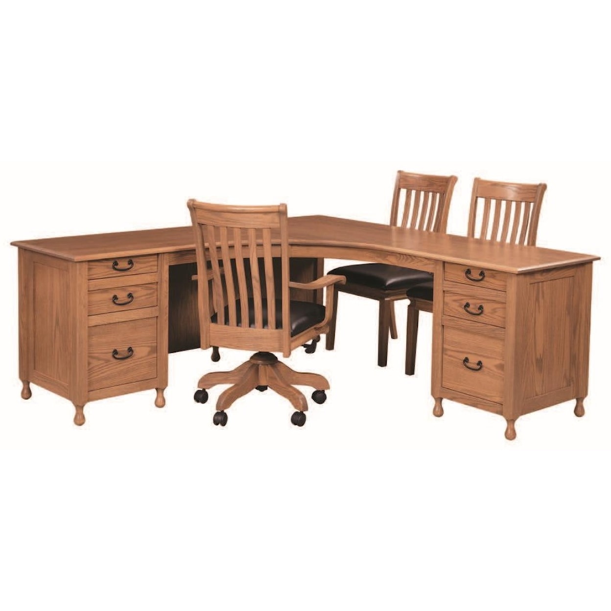 Wayside Custom Furniture Shiloh 76" L Desk