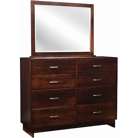 8 Drawer Mule Dresser & Mirror