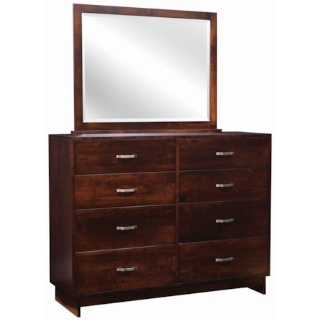 8 Drawer Mule Dresser & Mirror