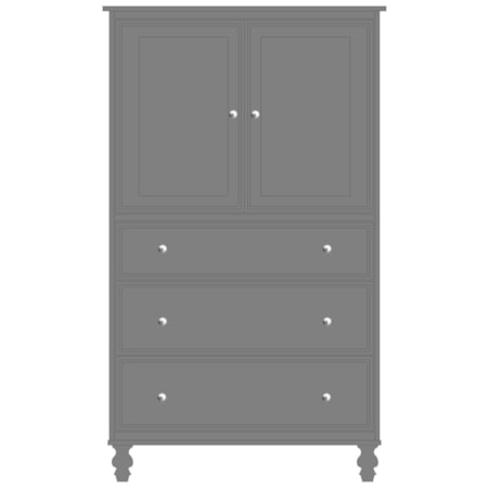 2 Door, 3 Drawer Armoire