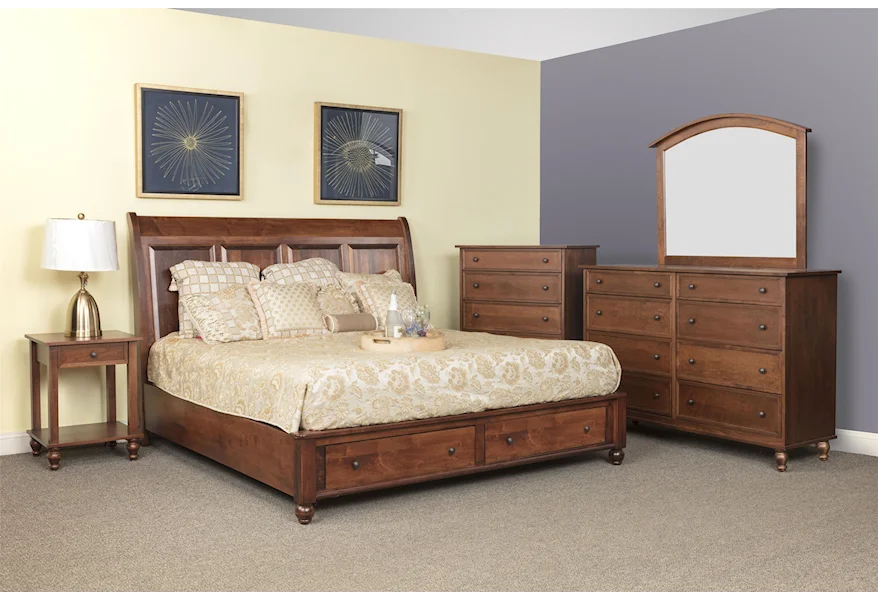 Newport 5pc King Bedroom Group by Wayside Custom Furniture at Wayside Furniture & Mattress