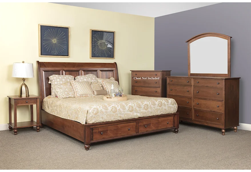 Newport 4pc King Bedroom Group by Wayside Custom Furniture at Wayside Furniture & Mattress