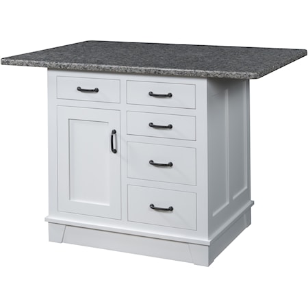 Kitchen Island, 1 Door, 5 Drawer