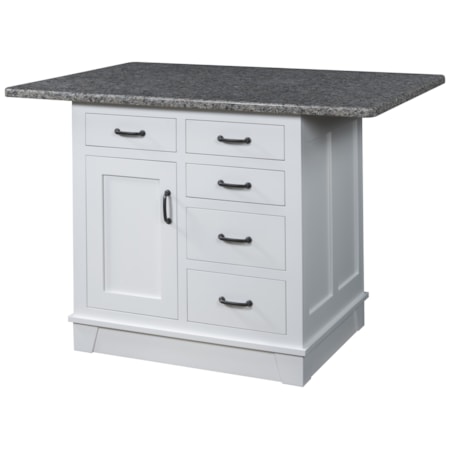 Kitchen Island, 1 Door, 5 Drawer
