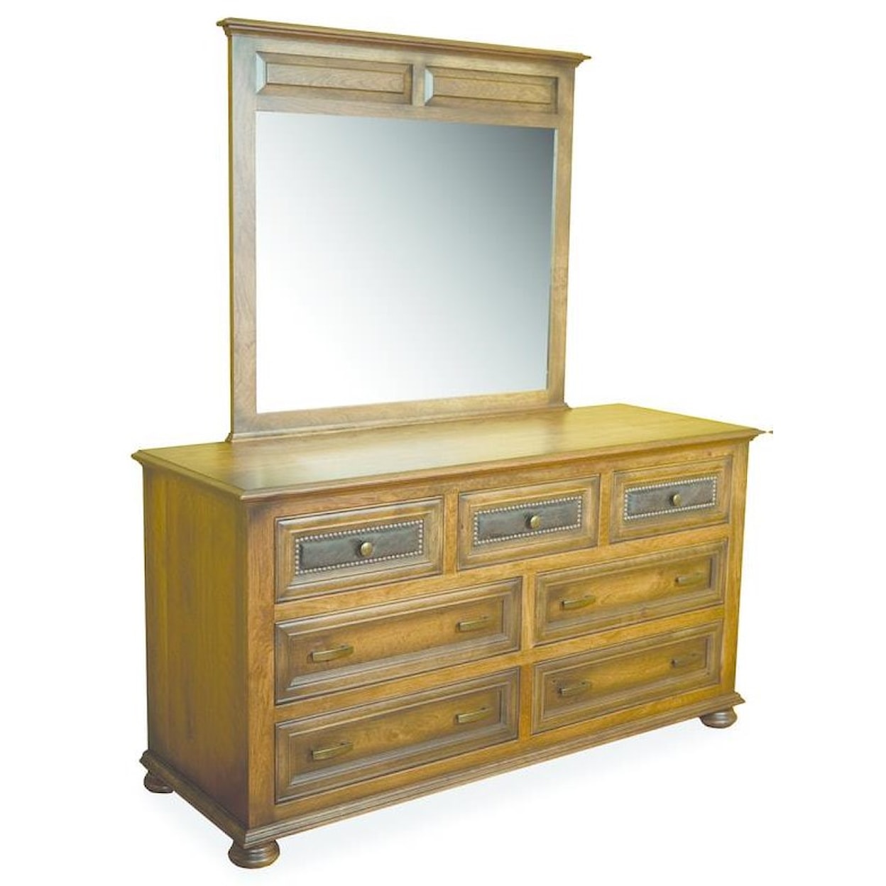 Wayside Custom Furniture Canyon Creek 9 Drawer Dresser & Mirror