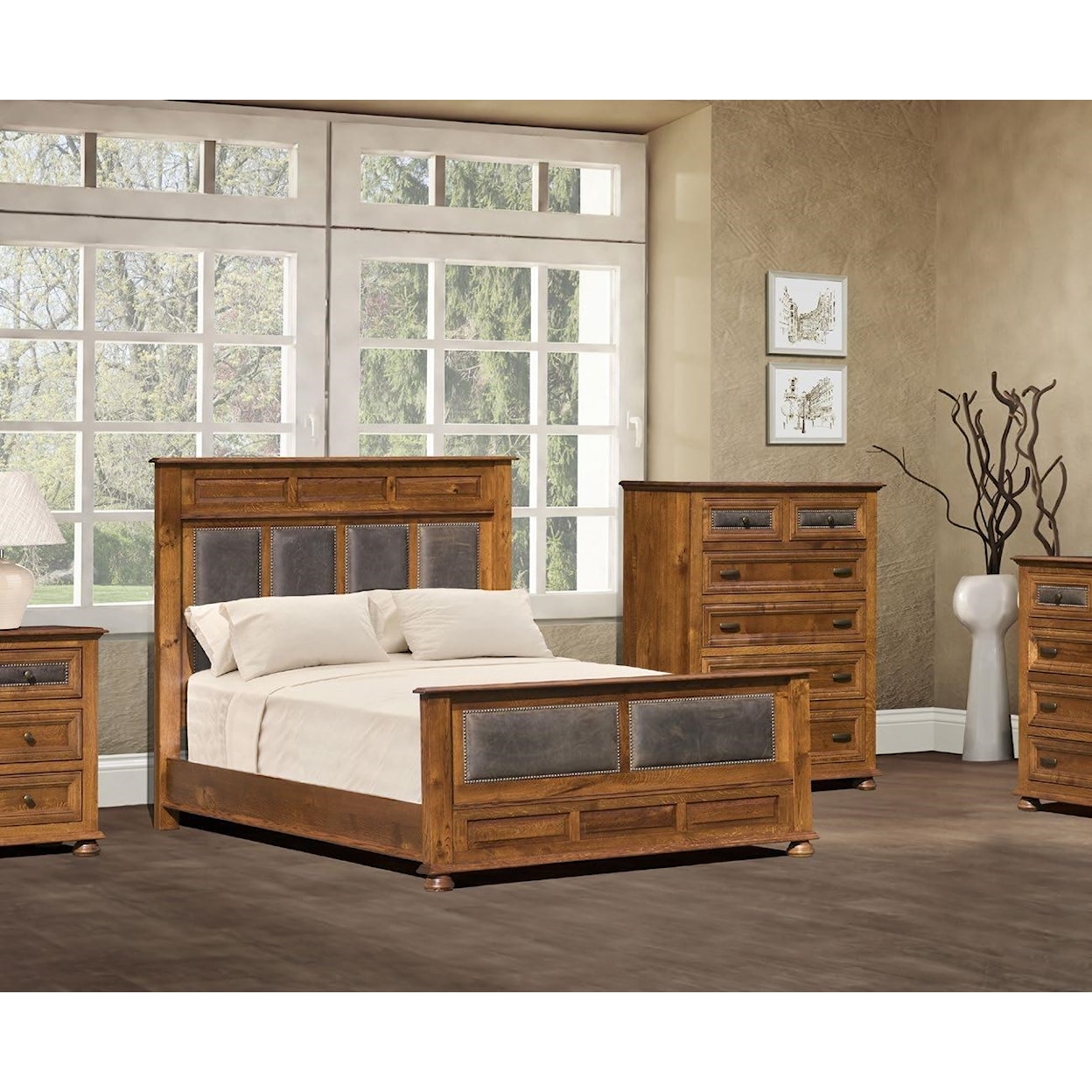 Wayside Custom Furniture Canyon Creek Queen Panel Bed