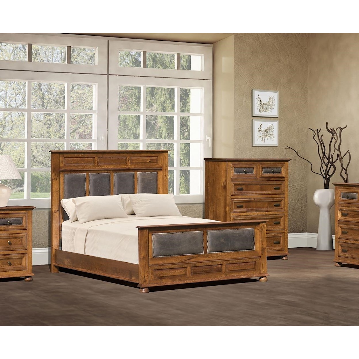 Wayside Custom Furniture Canyon Creek King Panel Bed