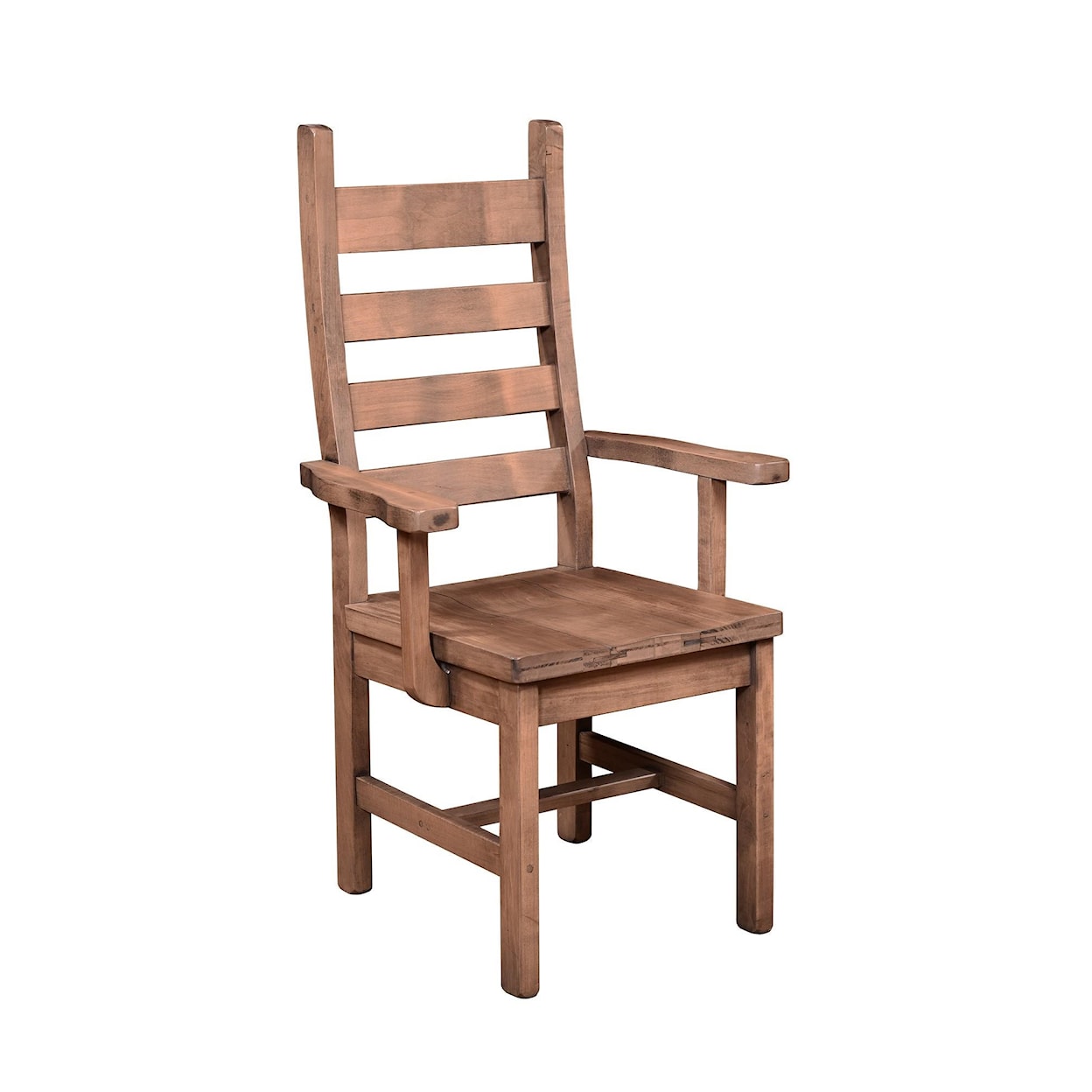 Wayside Custom Furniture RuffSawn Rustic Ladder Back Arm Chair