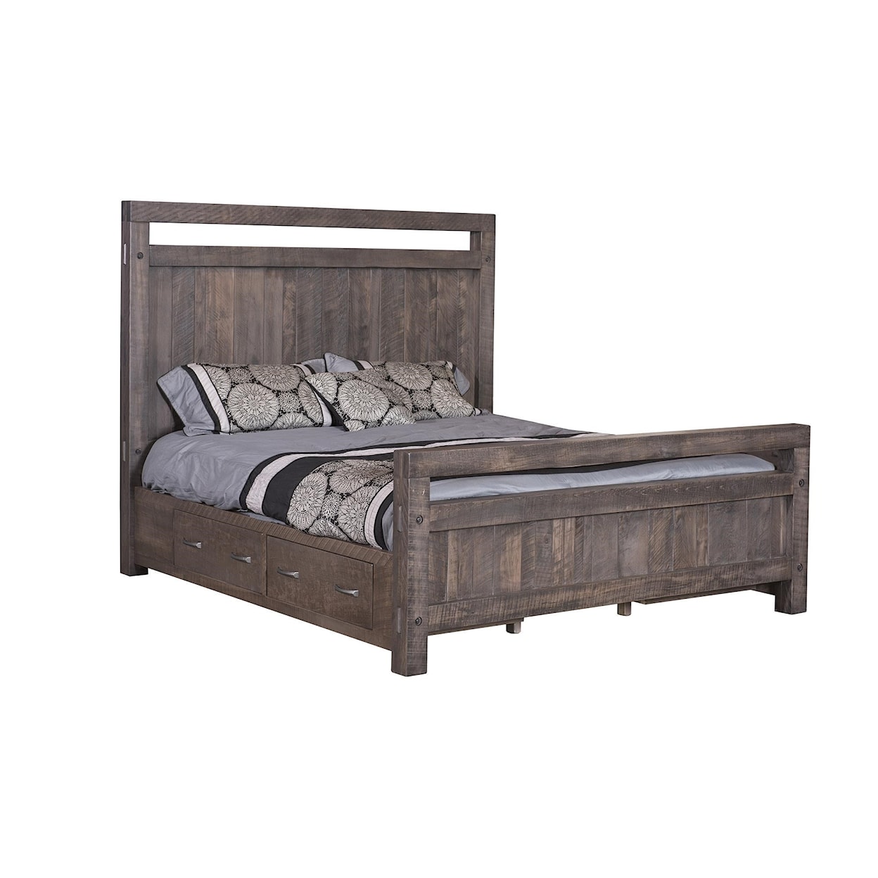 Wayside Custom Furniture Timber Bedroom King Storage Bed