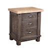 Wayside Custom Furniture Timber Bedroom 3 Drawer Nightstand
