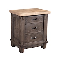 Small 3 Drawer Nightstand