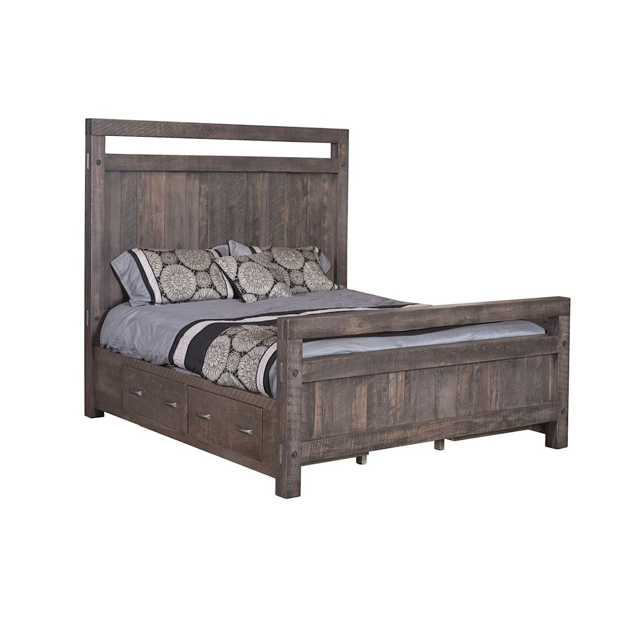Wayside Custom Furniture Timber Bedroom Queen Storage Bed