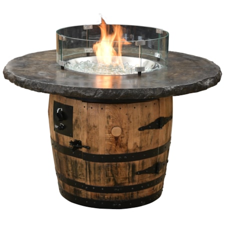 Fire Pit Barrel Table
