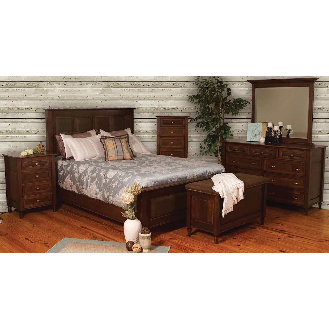 Wayside Custom Furniture Stonebriar Queen Panel Bed