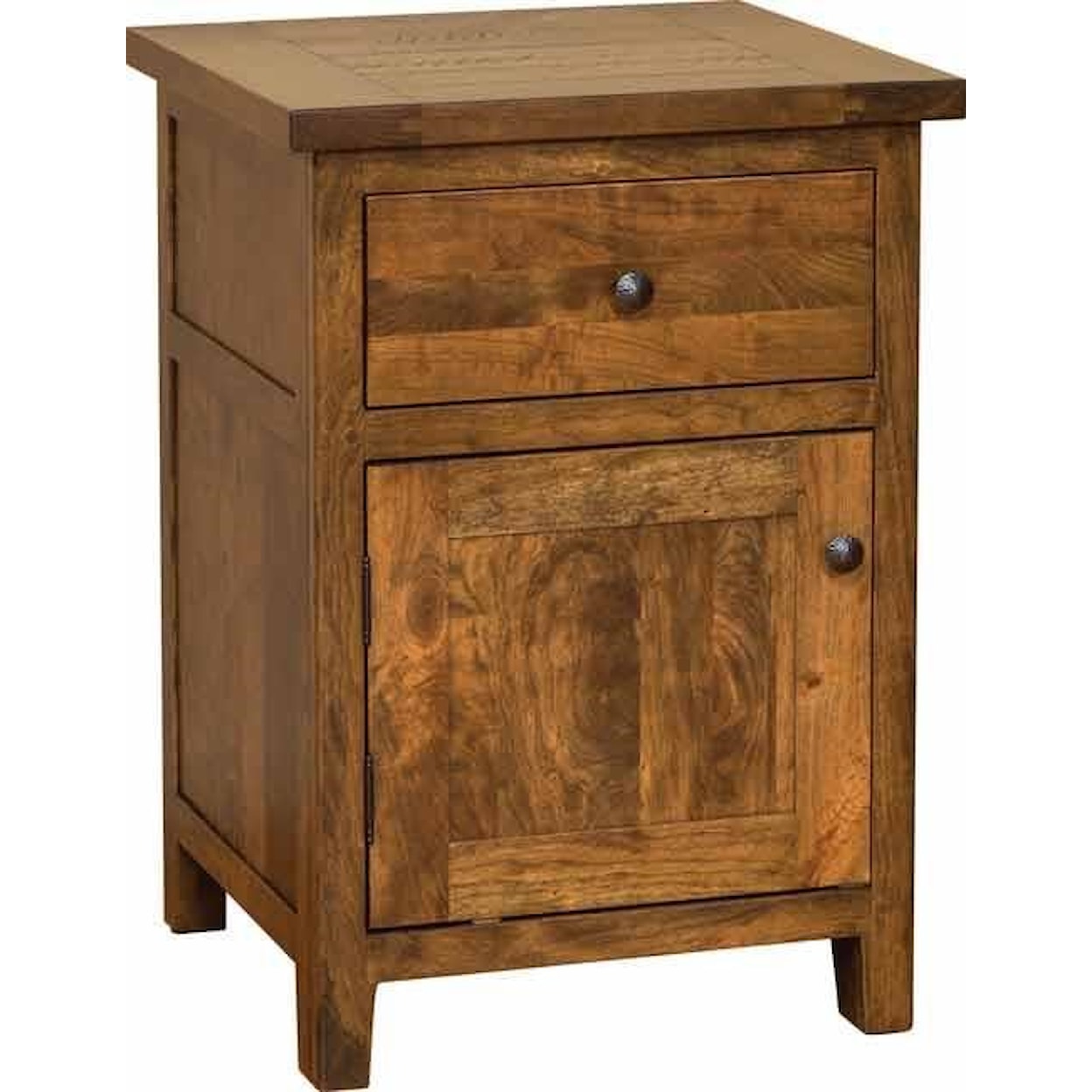 Wayside Custom Furniture Timber Mill 1 Drawer / 1 Door Nightstand