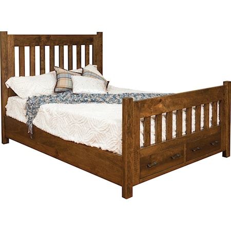 Queen Bed With Footboard Storage