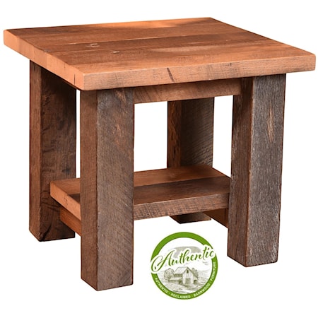 Reclaimed Barnwood End Table