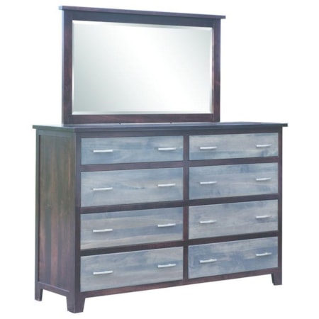 8 Drawer Dresser & Mirror