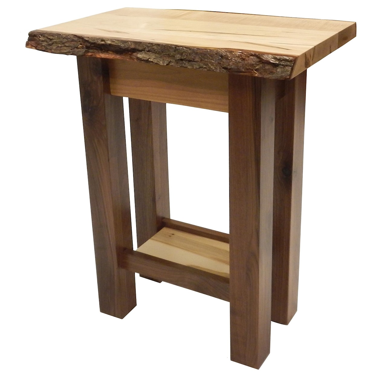 Wayside Custom Furniture Settler's Live Live Edge Chairside Table