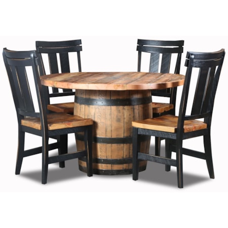 5pc Whiskey Barrel Dinette