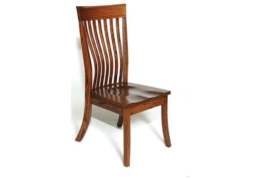 Custom Amish Dining Christy Side Chair by Weaver Woodcraft at Saugerties Furniture Mart