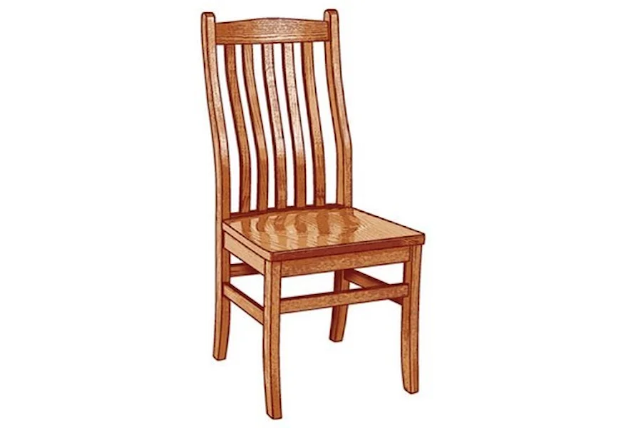 Custom Amish Dining Lincoln Side Chair by Weaver Woodcraft at Saugerties Furniture Mart