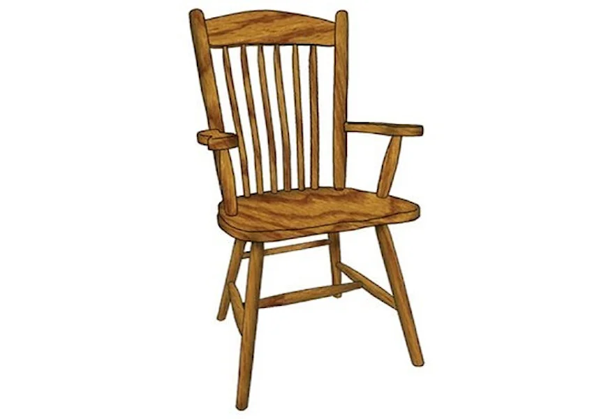Custom Amish Dining Springfield Arm Chair by Weaver Woodcraft at Saugerties Furniture Mart