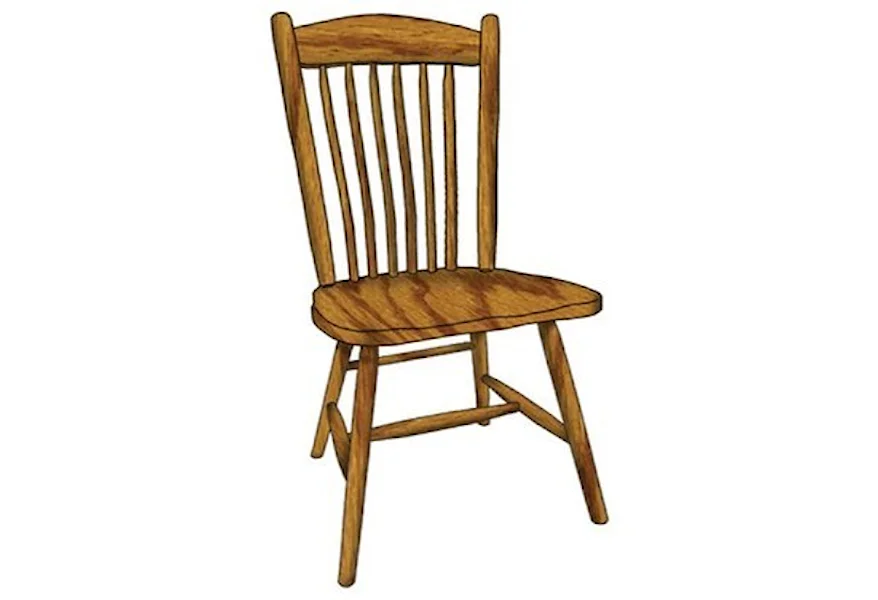 Custom Amish Dining Springfield Side Chair by Weaver Woodcraft at Saugerties Furniture Mart