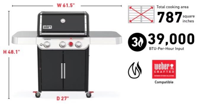 Weber Grills Genesis Gas Grills GENESIS E-325s Gas Grill - LP