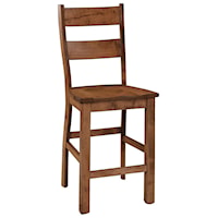 Customizable Solid Wood 30" Stationary Counter Stool