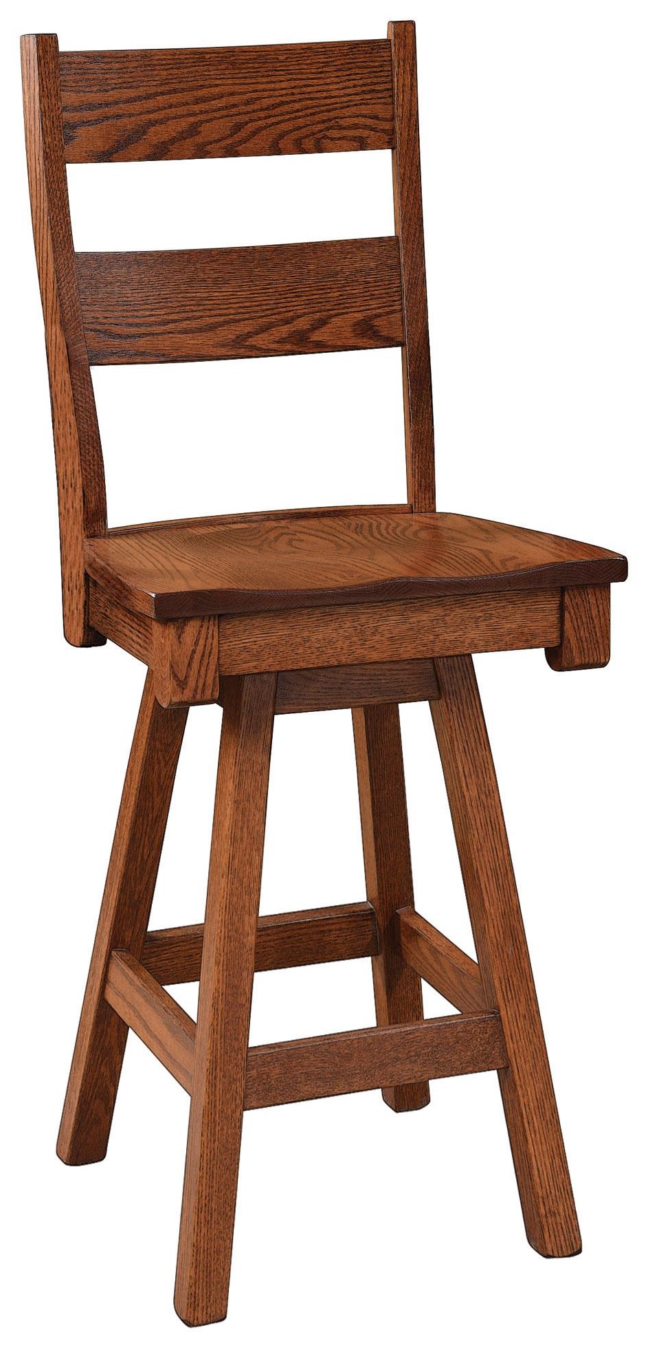 Customizable Solid Wood 30" Swivel Counter Stool