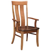 Customizable Solid Wood Arm Chair