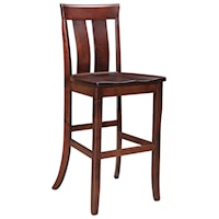 Customizable 30" Solid Wood Stationary Bar Stool