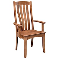 Customizable Solid Wood Dining Arm Chair