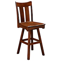 Customizable 30" Solid Wood Swivel Bar Stool