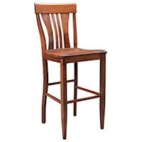 Customizable 30" Solid Wood Stationary Bar Stool