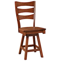 Customizable 24" Solid Wood Swivel Counter Stool