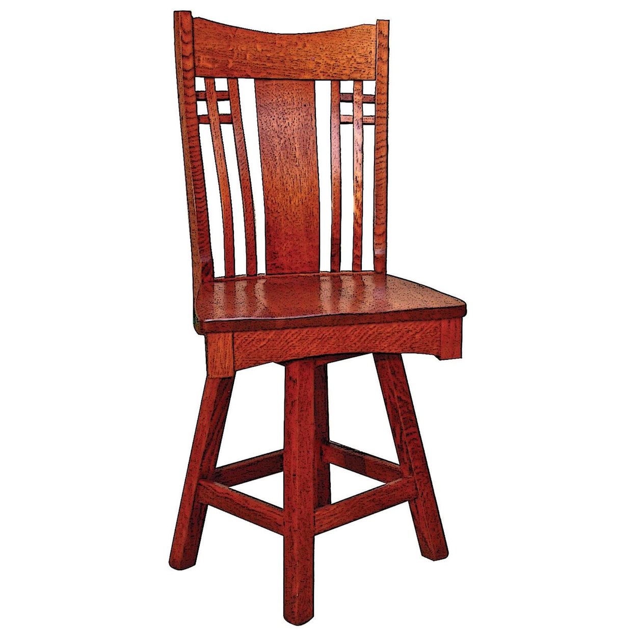 Wengerd Wood Products Larson 24" Swivel Stool