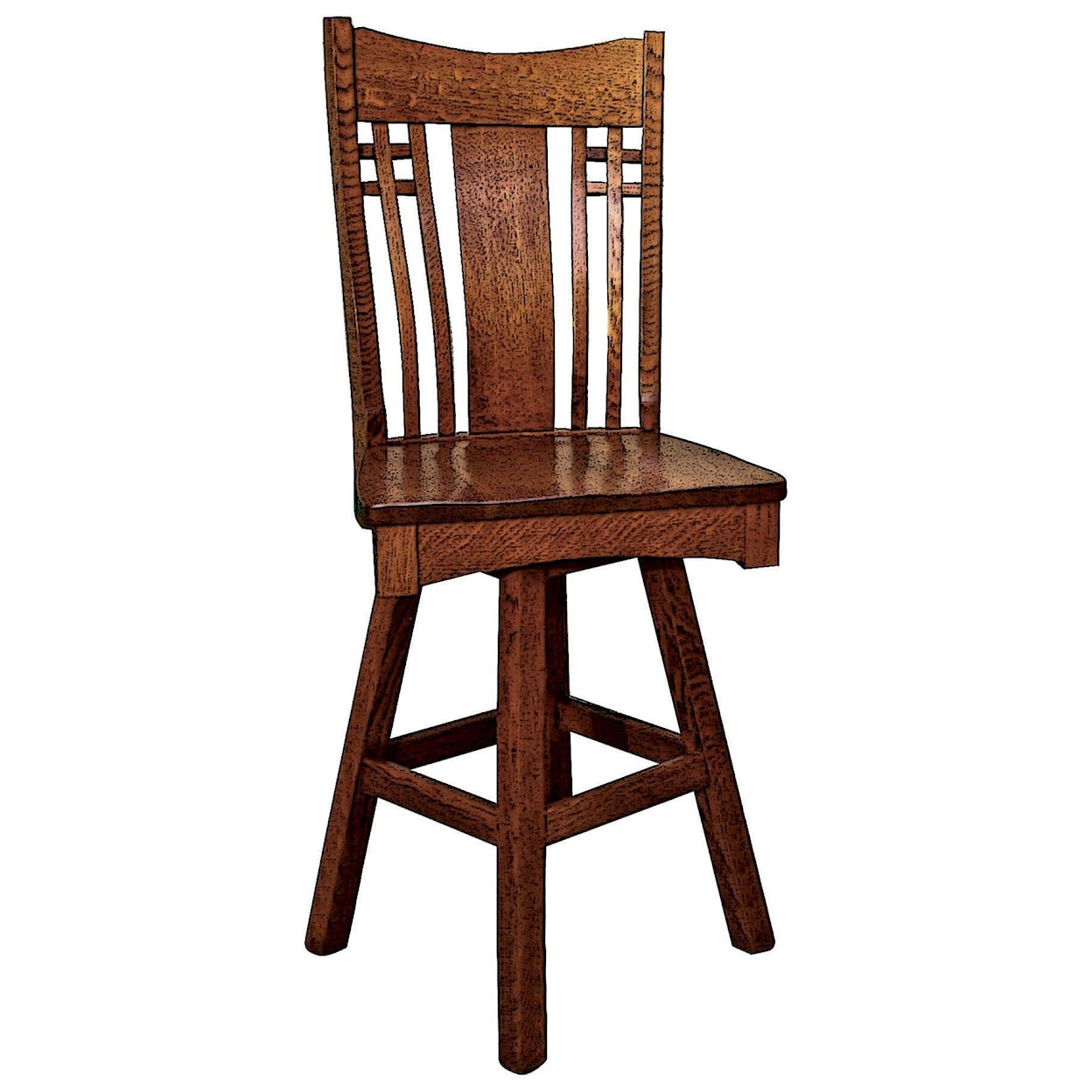 Wengerd Wood Products Larson 30" Swivel Stool