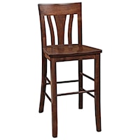 Customizable 30" Solid Wood Stationary Bar Stool