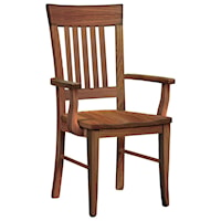 Customizable Solid Wood Dining Arm Chair