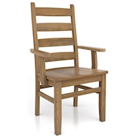 Customizable Solid Wood Dining Arm Chair